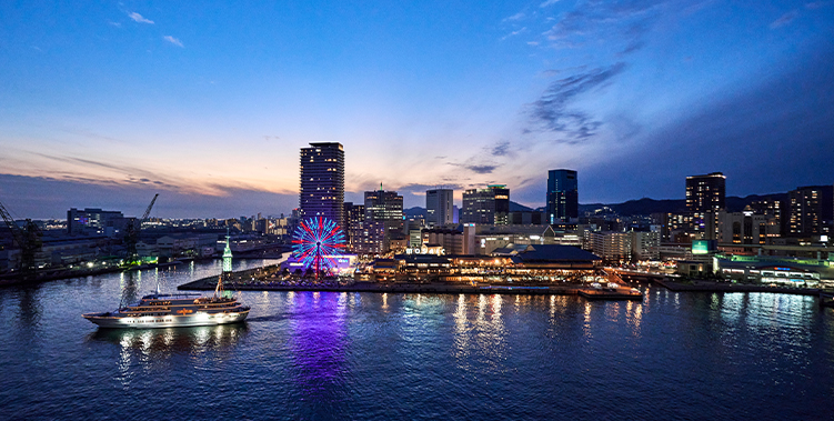 写真：神戸市内の観光地やハーバーランドの夜景