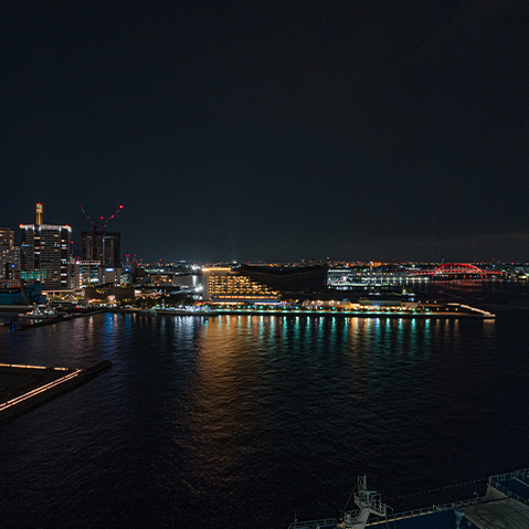 写真：22:00の東側の眺望